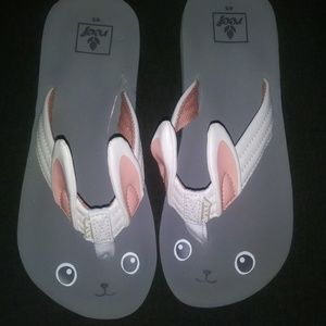 Girl's Reef bunny flip flops